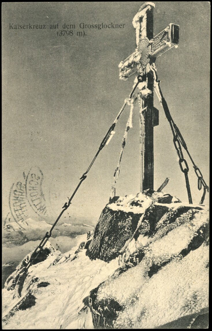 Großglockner Gipfelkreuz historisch von 1906 | © AKON/Österreichische Nationalbibliothek