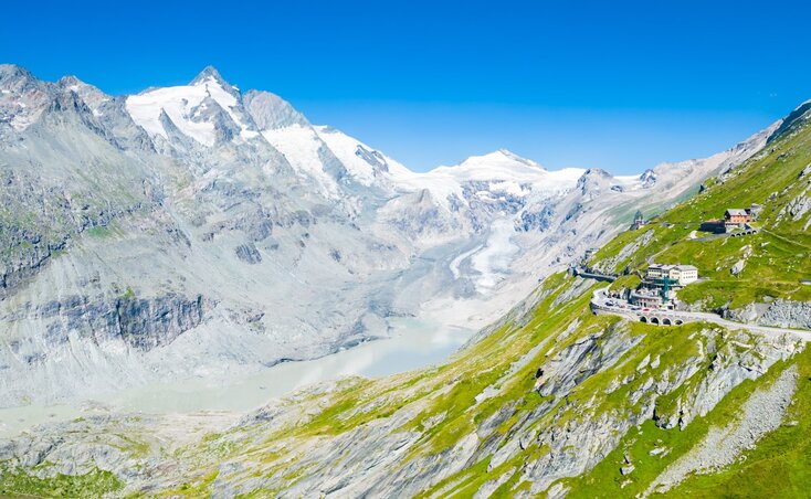 Großglockner Hochalpenstraße, Blick auf Großglockner und Pasterzen-Gletscher | © grossglockner.at/Michael Stabentheiner